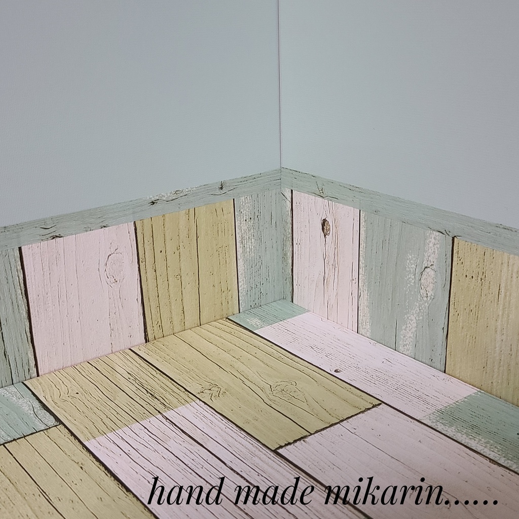 【送料込】背景撮影ボード(グリーン×グリーン)【ドールハウス】