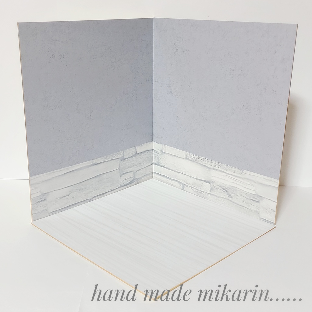 【送料込】背景撮影ボード(モルタル×レンガ)【ドールハウス】