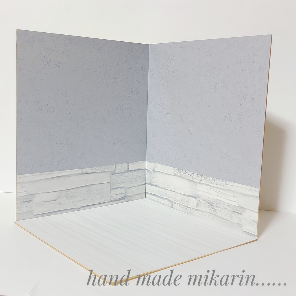 【送料込】背景撮影ボード(モルタル×レンガ)【ドールハウス】