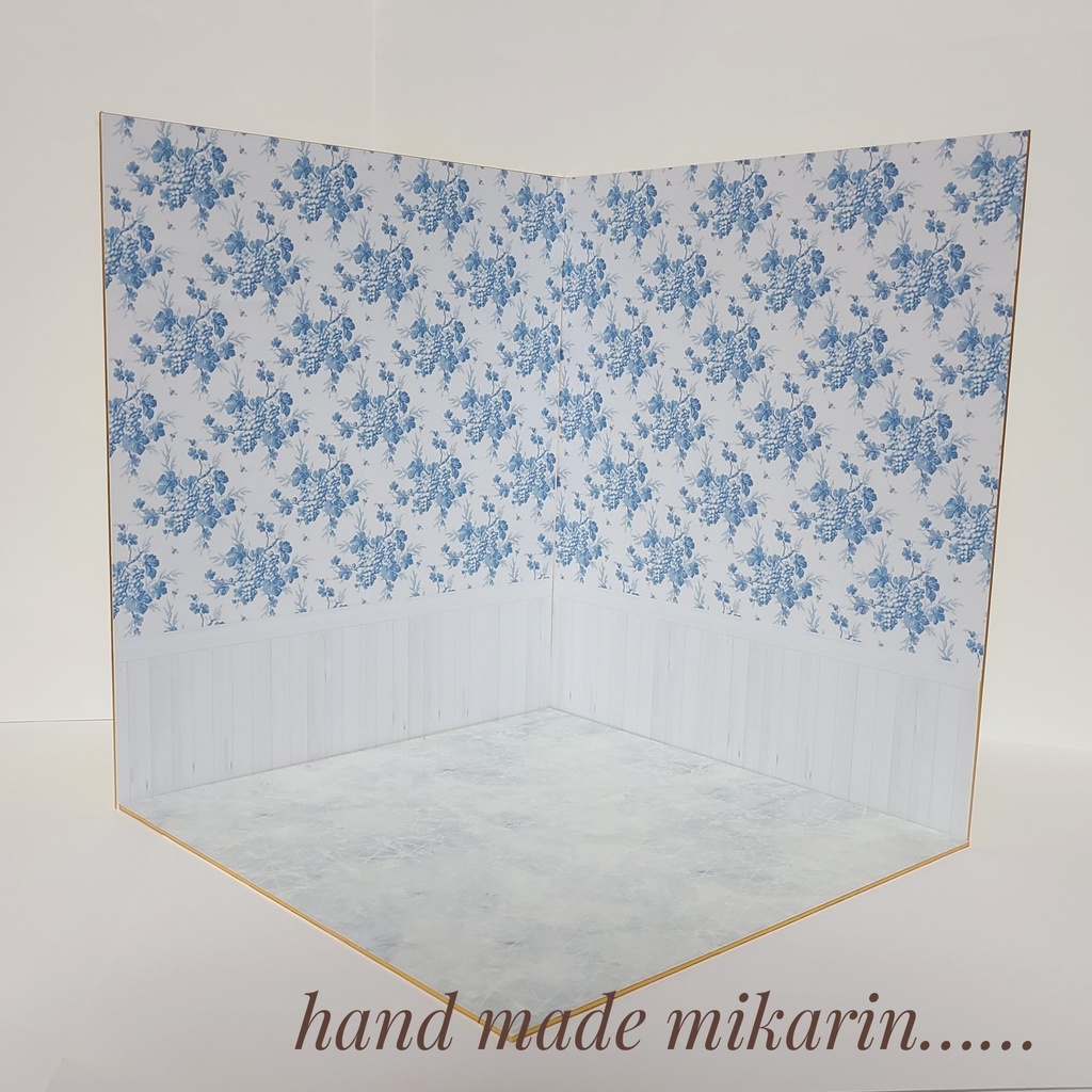 【送料込】背景撮影ボード（青ぶどう）【ドールハウス】