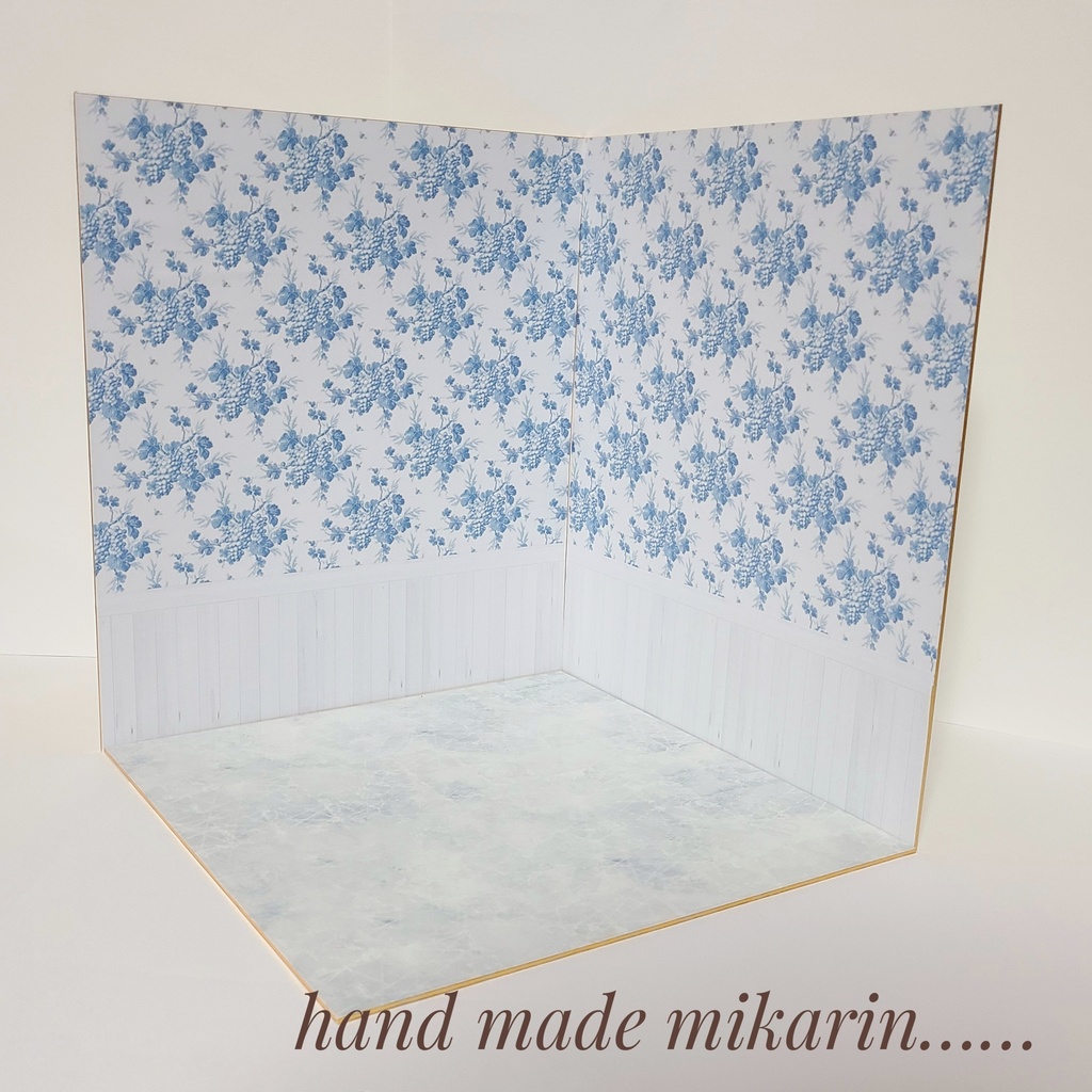 【送料込】背景撮影ボード(青ぶどう)【ドールハウス】