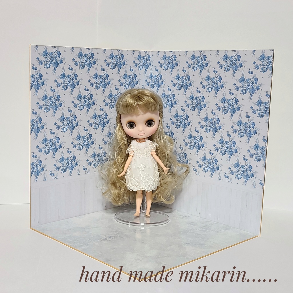 【送料込】背景撮影ボード(青ぶどう)【ドールハウス】