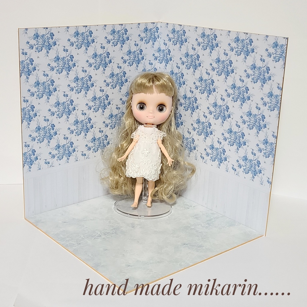 【送料込】背景撮影ボード(青ぶどう)【ドールハウス】