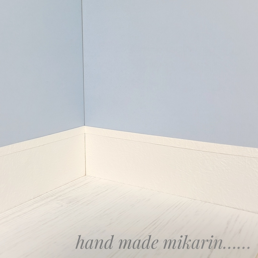 【送料込】背景撮影ボード(ブルー×ホワイト)【ドールハウス】