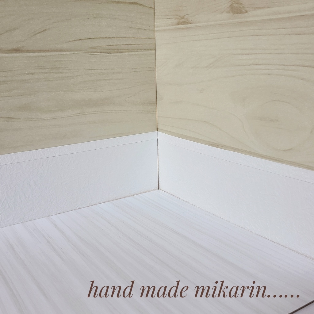 【送料込】背景撮影ボード(ライトブラウン×ホワイト)【ドールハウス】