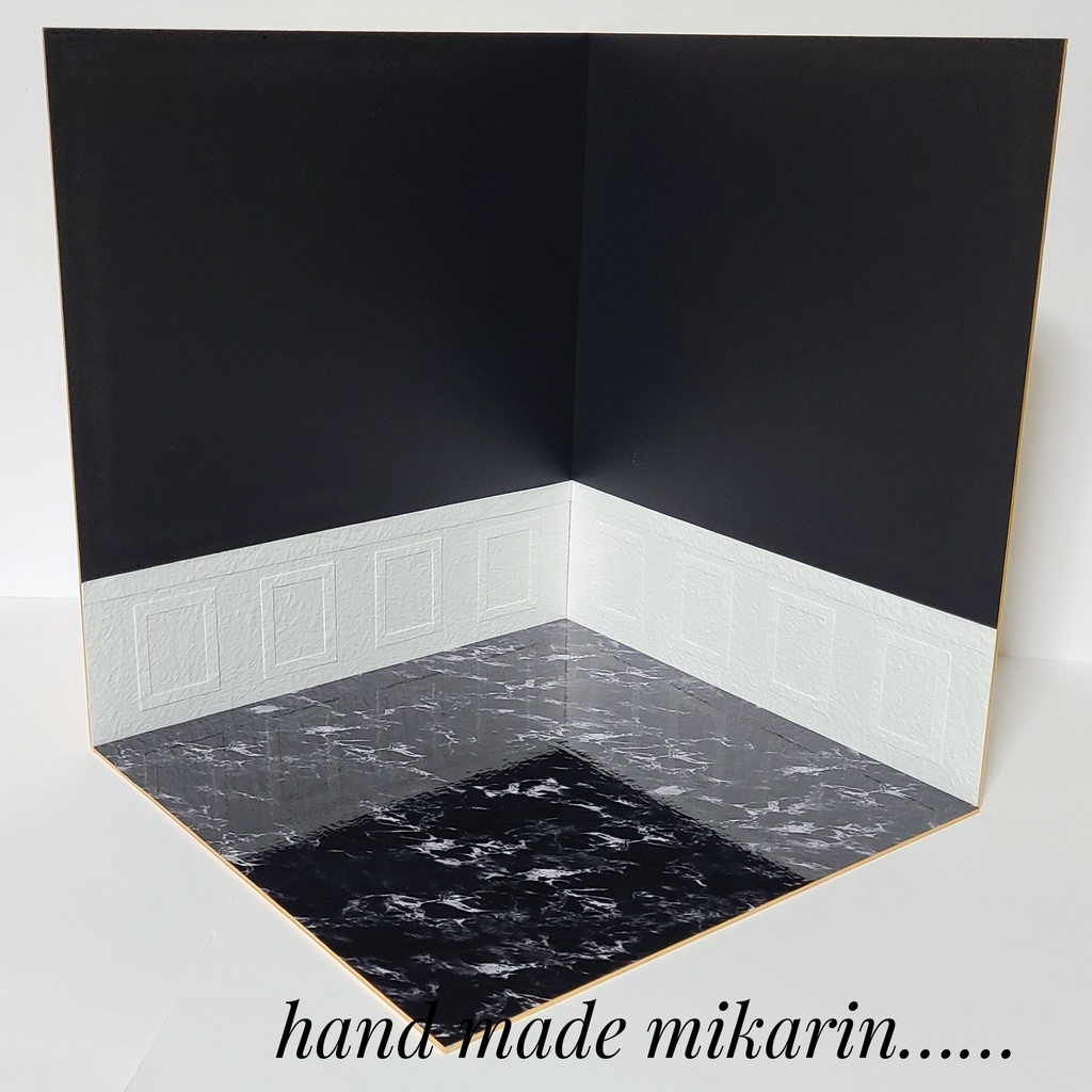 【送料込】背景撮影ボード(ブラック①)【ドールハウス】