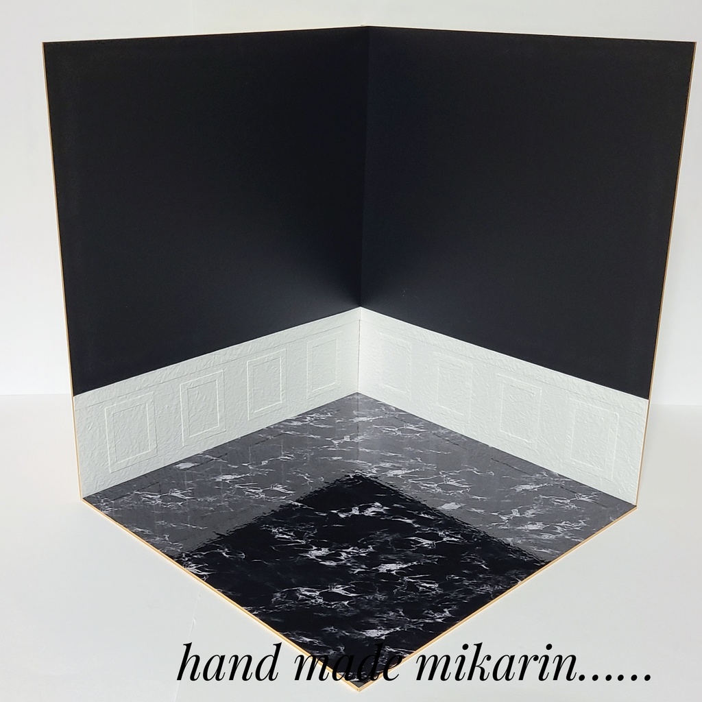 【送料込】背景撮影ボード（ブラック①）【ドールハウス】