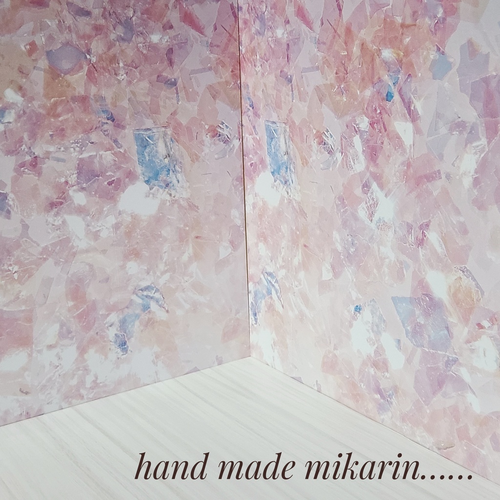 【送料込】背景撮影ボード(ピンクホロ)【ドールハウス】