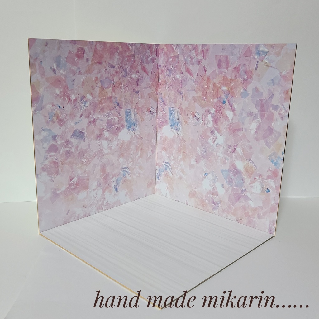 【送料込】背景撮影ボード(ピンクホロ)【ドールハウス】