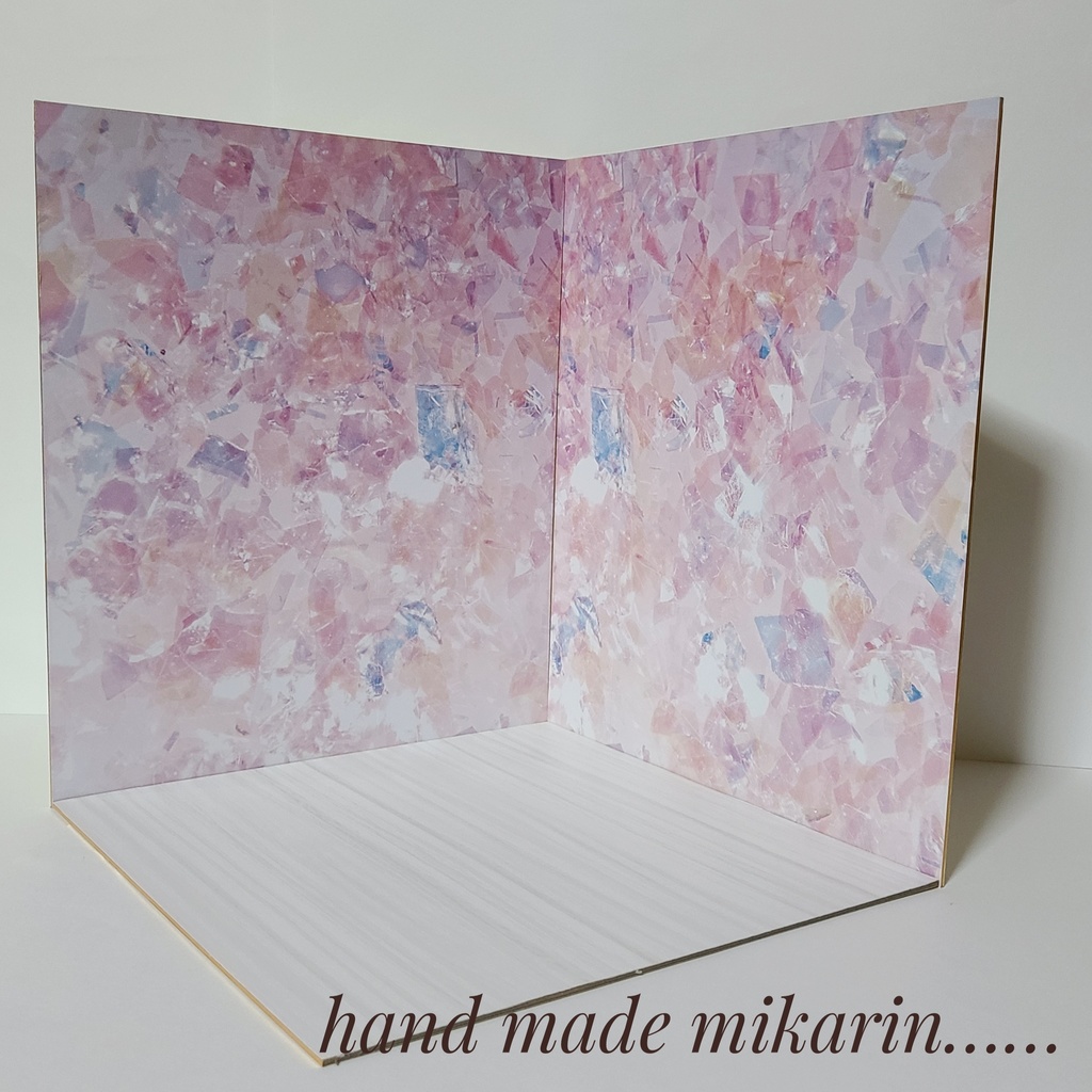 【送料込】背景撮影ボード(ピンクホロ)【ドールハウス】