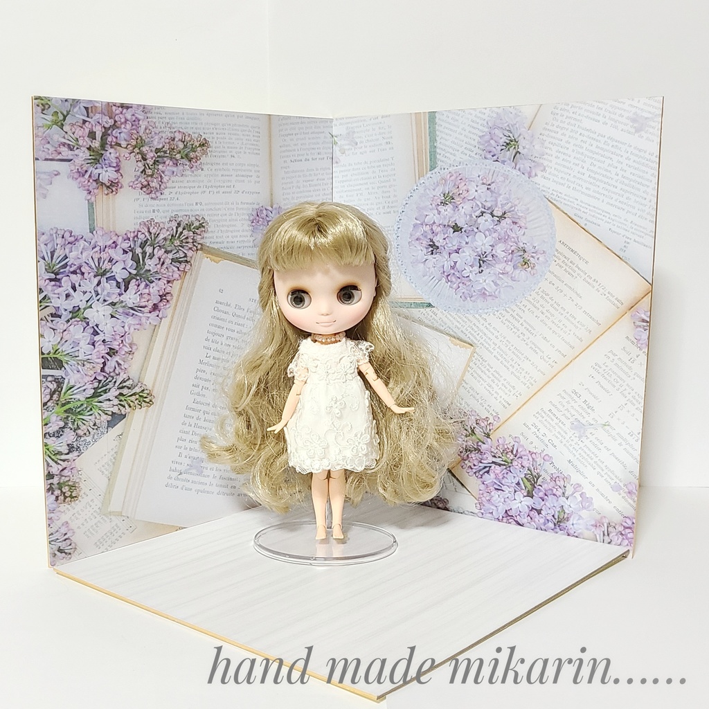 【送料込】背景撮影ボード(ラベンダー)【ドールハウス】