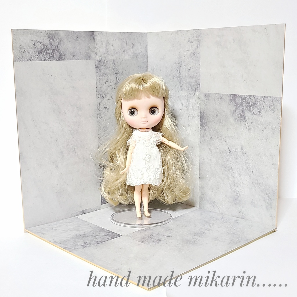 【送料込】背景撮影ボード(コンクリート)【ドールハウス】