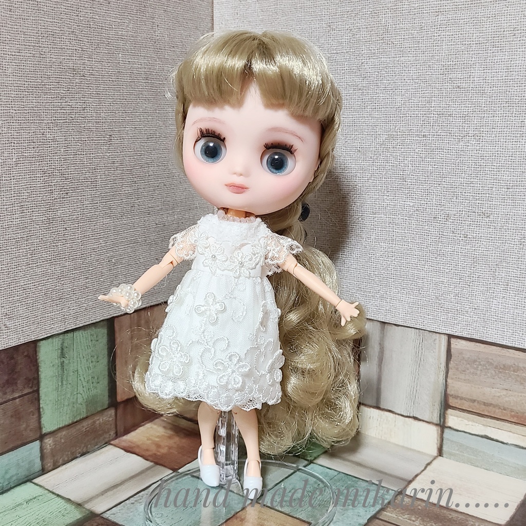 【送料込】背景撮影ボード(リネン×ブロック②)【ドールハウス】