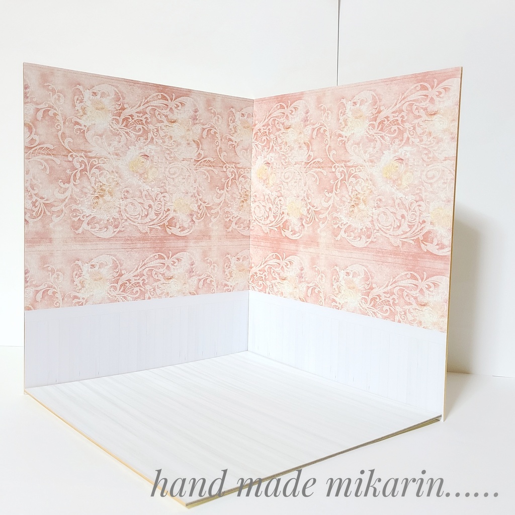 【送料込】背景撮影ボード(アンティークピンク)【ドールハウス】