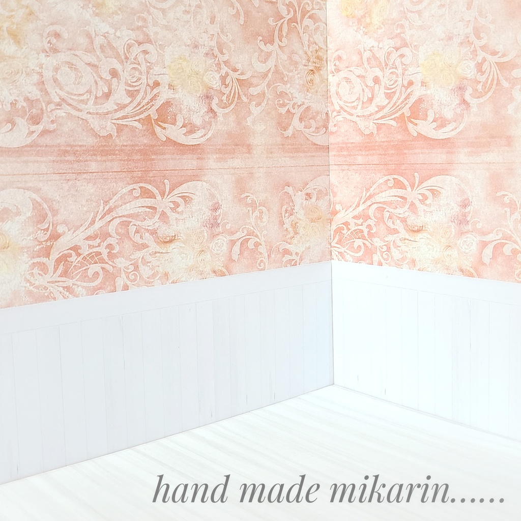 【送料込】背景撮影ボード(アンティークピンク)【ドールハウス】