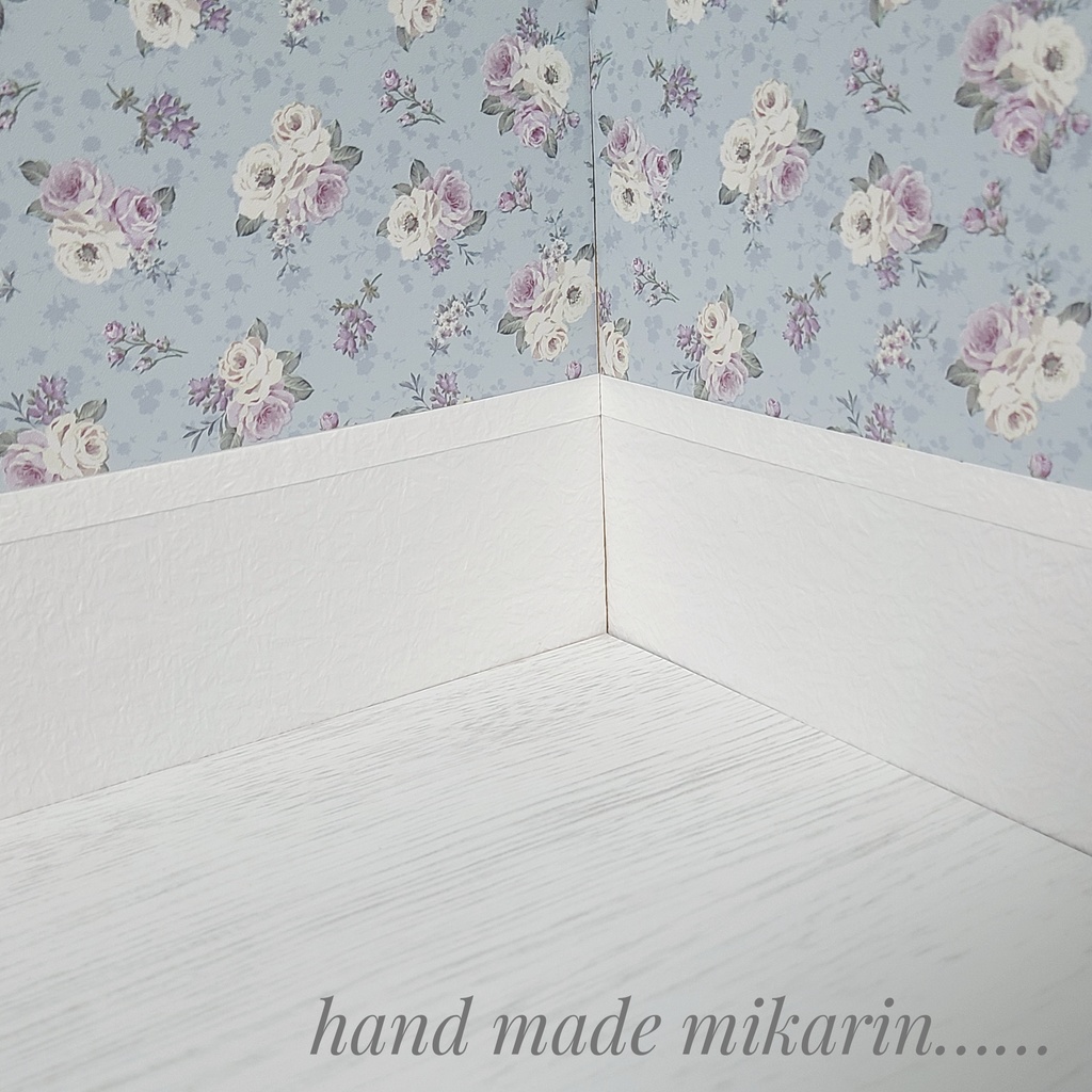 【送料込】背景撮影ボード(ブルー花柄)【ドールハウス】