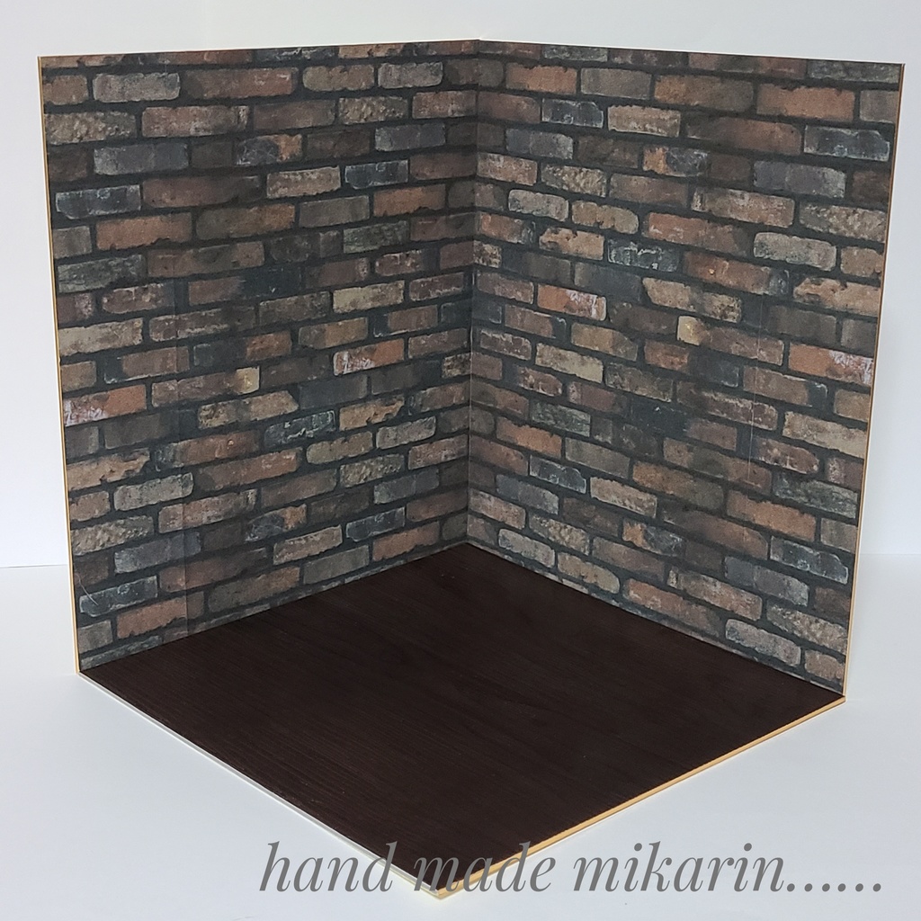 【送料込】背景撮影ボード(ダークレンガ)【ドールハウス】
