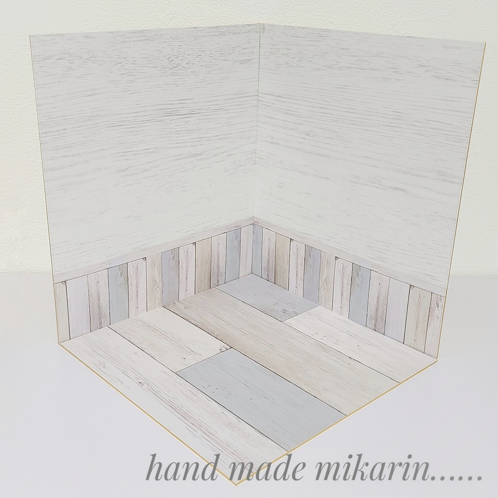 【送料込】背景撮影ボード(ホワイトー×シャビー)【ドールハウス】