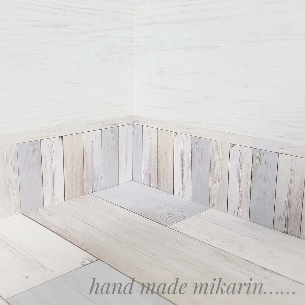 【送料込】背景撮影ボード(ホワイトー×シャビー)【ドールハウス】