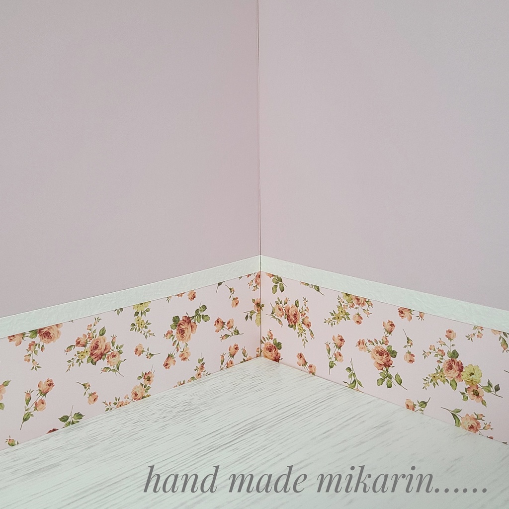 【送料込】背景撮影ボード(ピンク×花柄①)【ドールハウス】