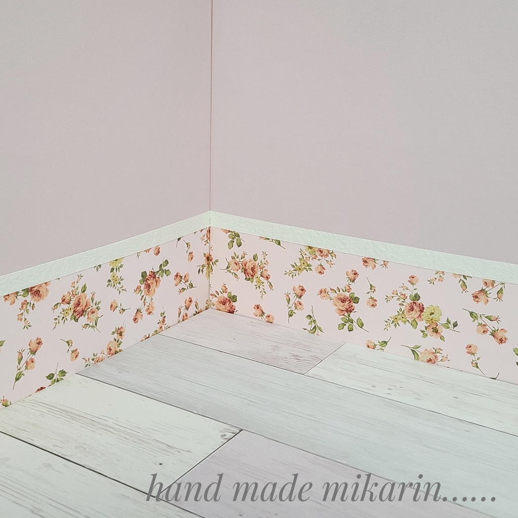 【送料込】背景撮影ボード(ピンク×花柄②)【ドールハウス】