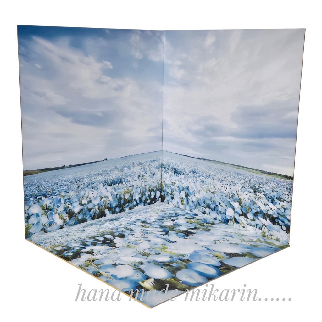 【送料込】背景撮影ボード(ネモフィラ)【ドールハウス】