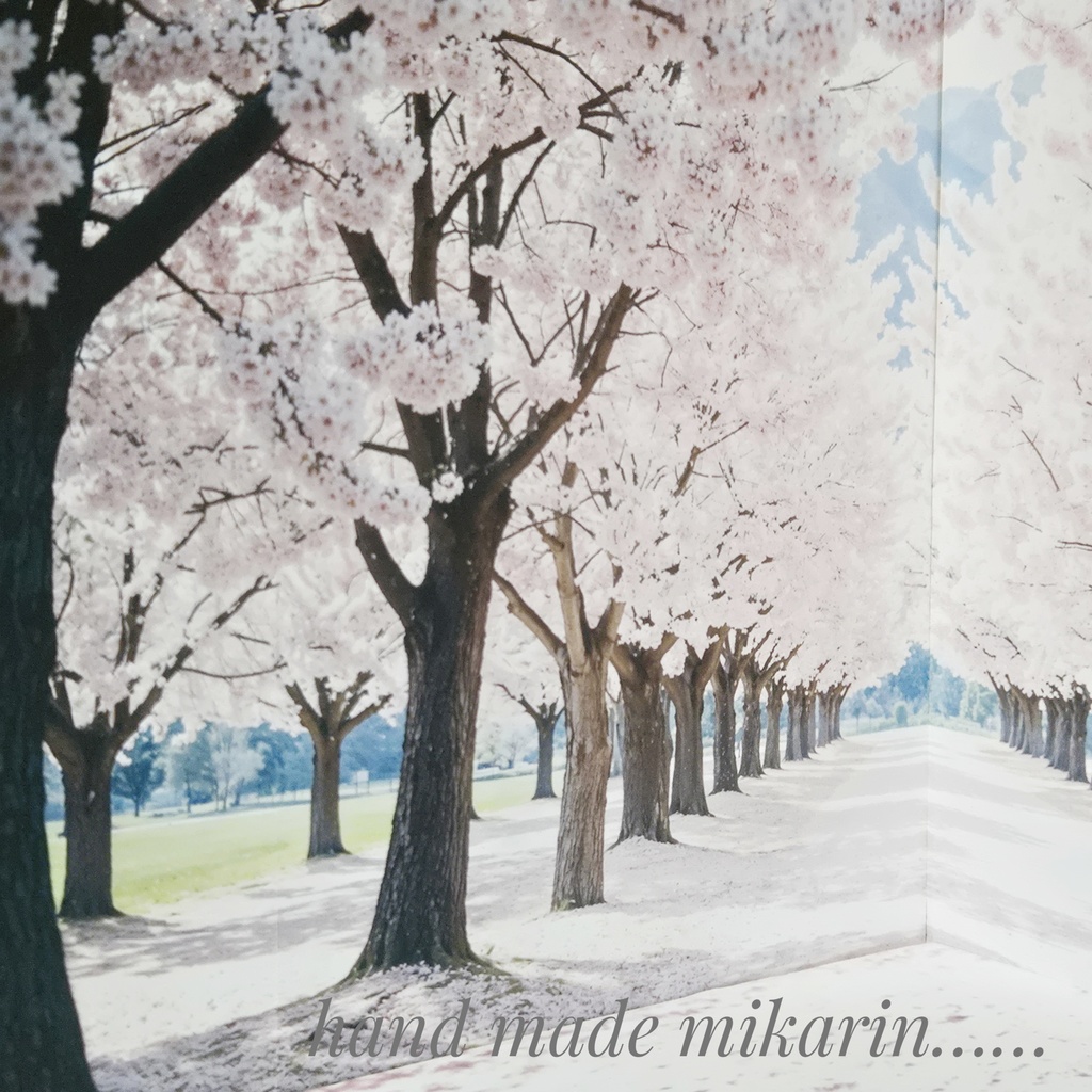 【送料込】背景撮影ボード(桜)【ドールハウス】