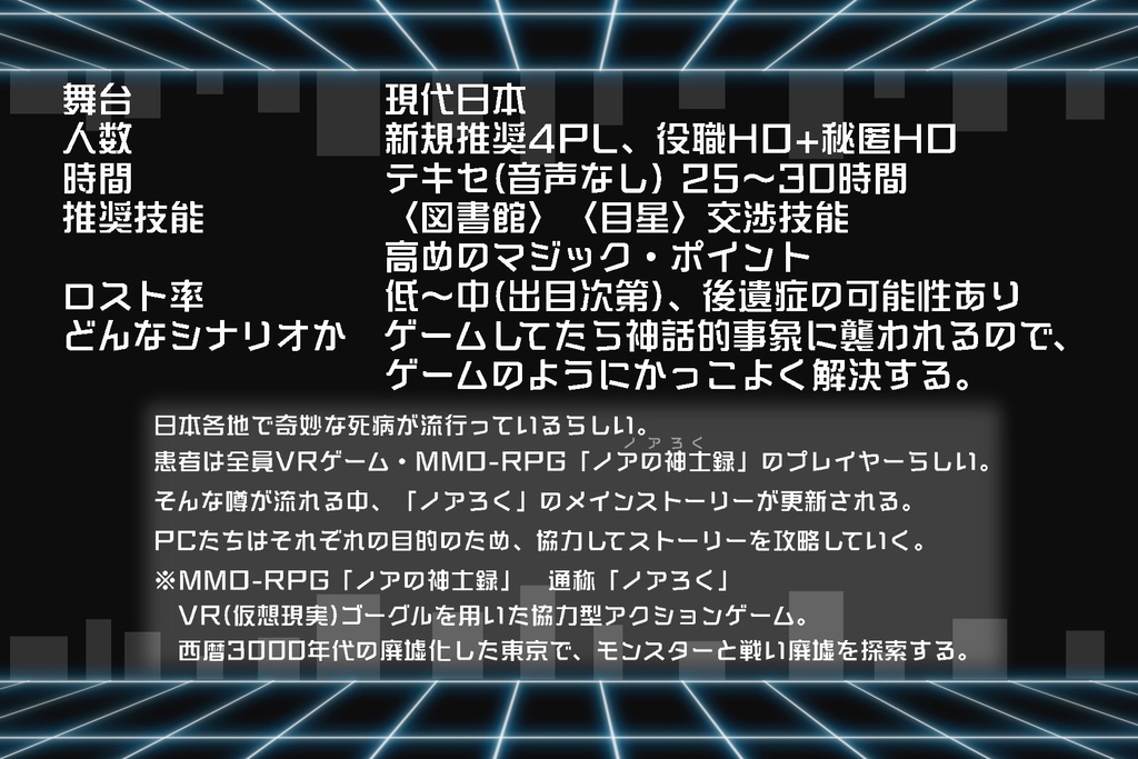 CoC6/7版シナリオ『VA-rEaLIty』(本文無料)【SPLL:E193867】