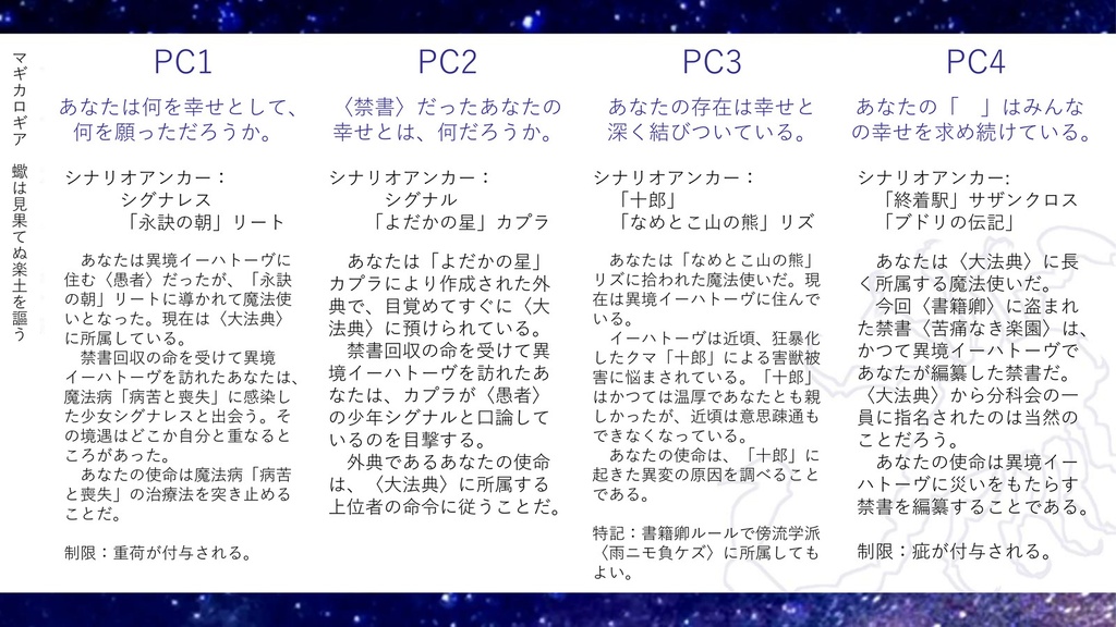 マギカロギア「蠍は見果てぬ楽土を謳う」無料版
