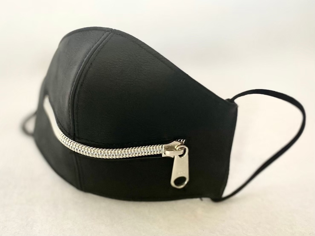 受注生産 Mask Villainレザーマスク ファスナー付