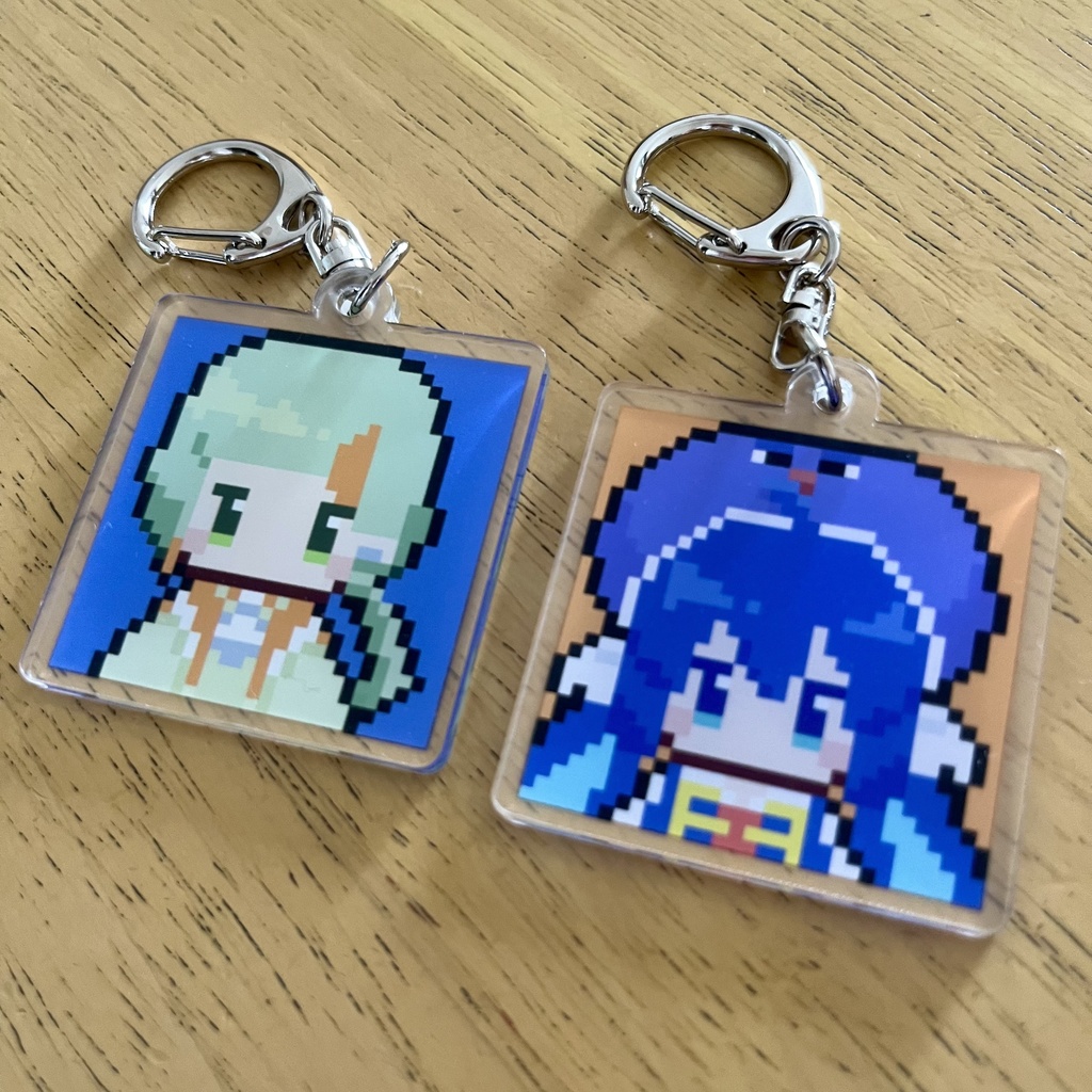 合成音声ドット絵アクリルキーホルダー