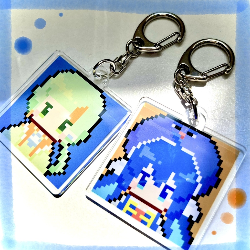 合成音声ドット絵アクリルキーホルダー