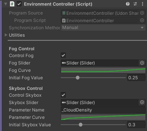 【無料・VRChat】EnvironmentController 雲と霧を自由にコントロールするワールド環境調整ツール