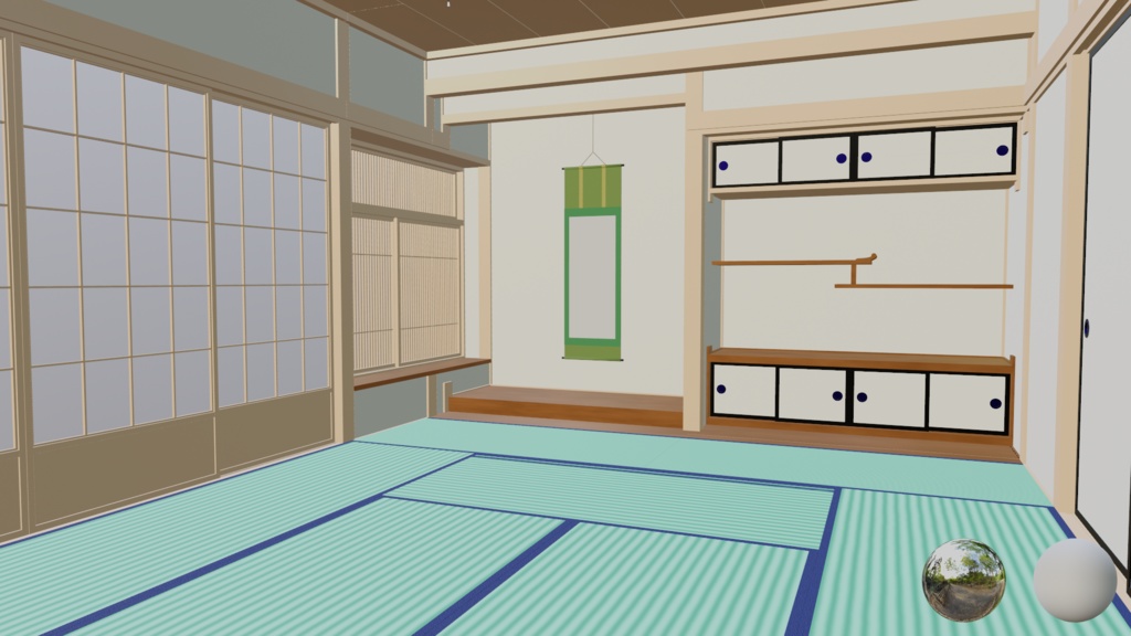 漫画用）書院造の和室素材