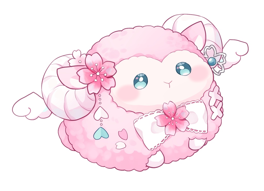 桜音ふうマスコットアクリルキーホルダー(桜羊)