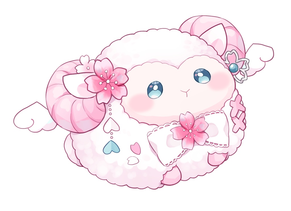 桜音ふうマスコットアクリルキーホルダー(白羊)