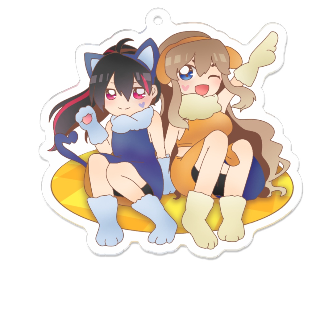 わん。にゃ!アクリルキーホルダー