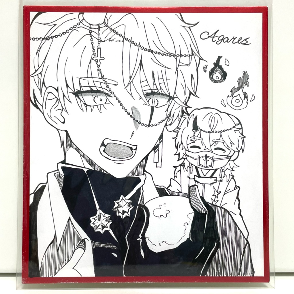 【アガレス】アナログイラスト色紙