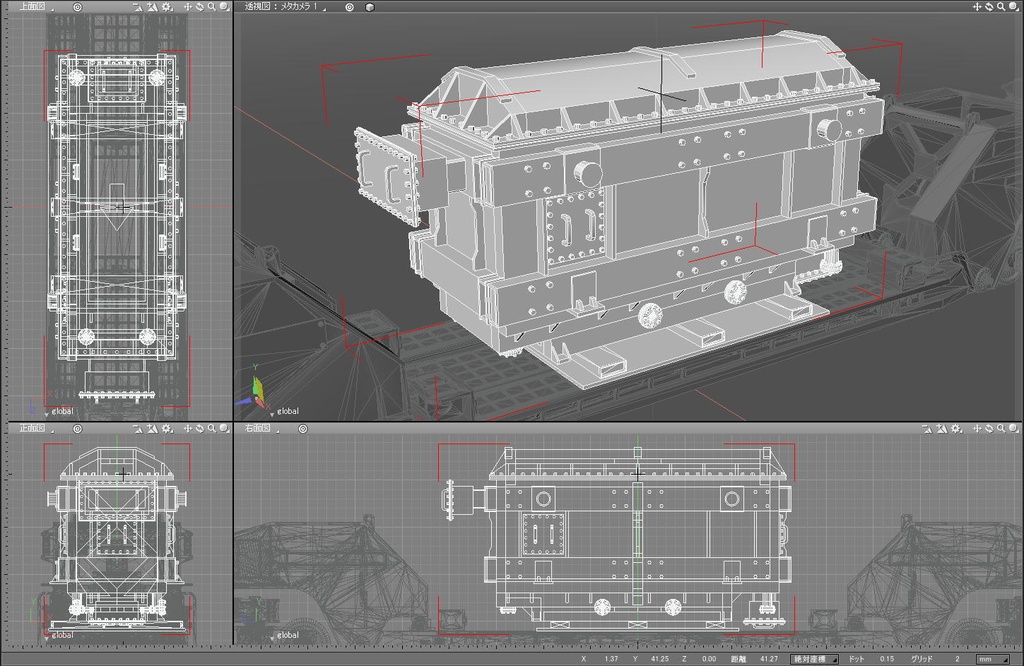 Nゲージ シキ1000用荷物2 屋内用三相変圧器 未塗装キット