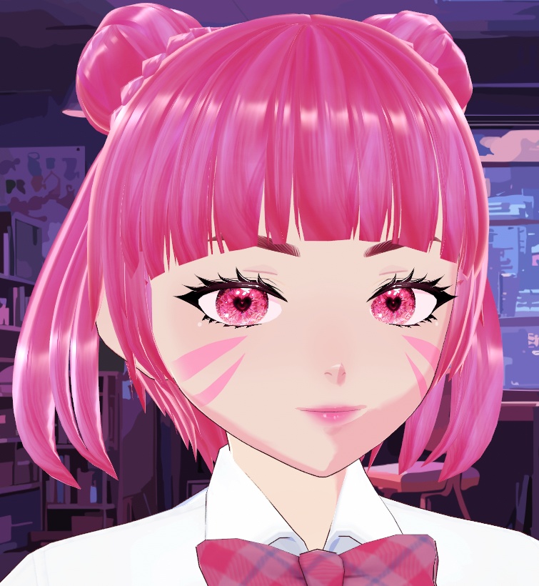 [VROID] Pink Gemstone Heart Eyes Texture ~ Glittery