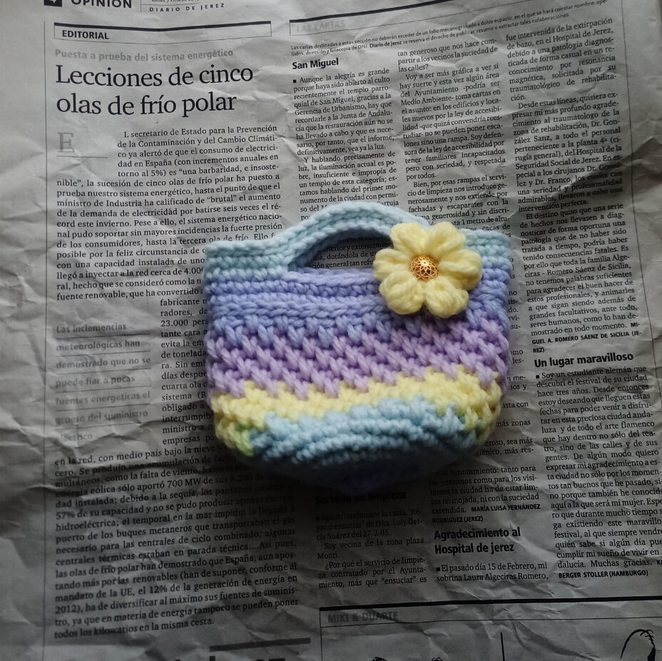 M004 手編みのミニマルシェバッグ