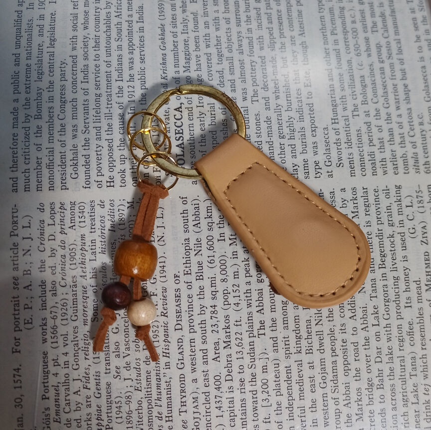 K010 ヴィンテージボタンのキーリング