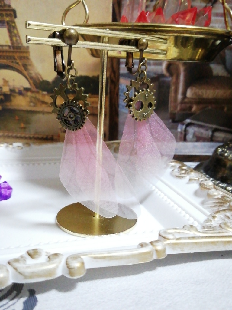 機械仕掛けの妖精翅【イヤリング】