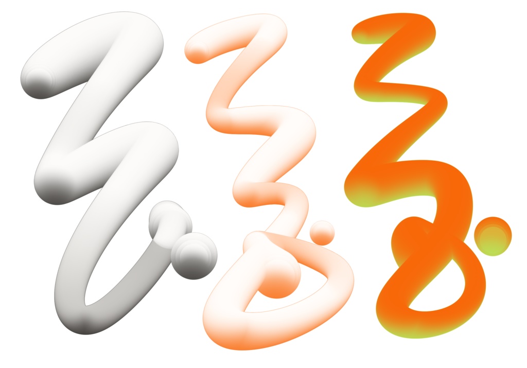 2カラー3Dブラシ