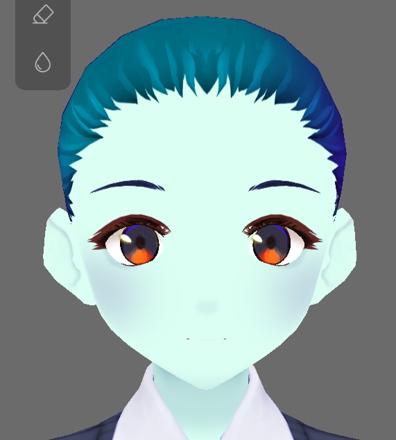 Blue skin light shade Female model