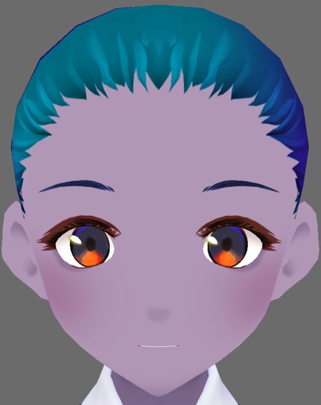 Purple skin Female model