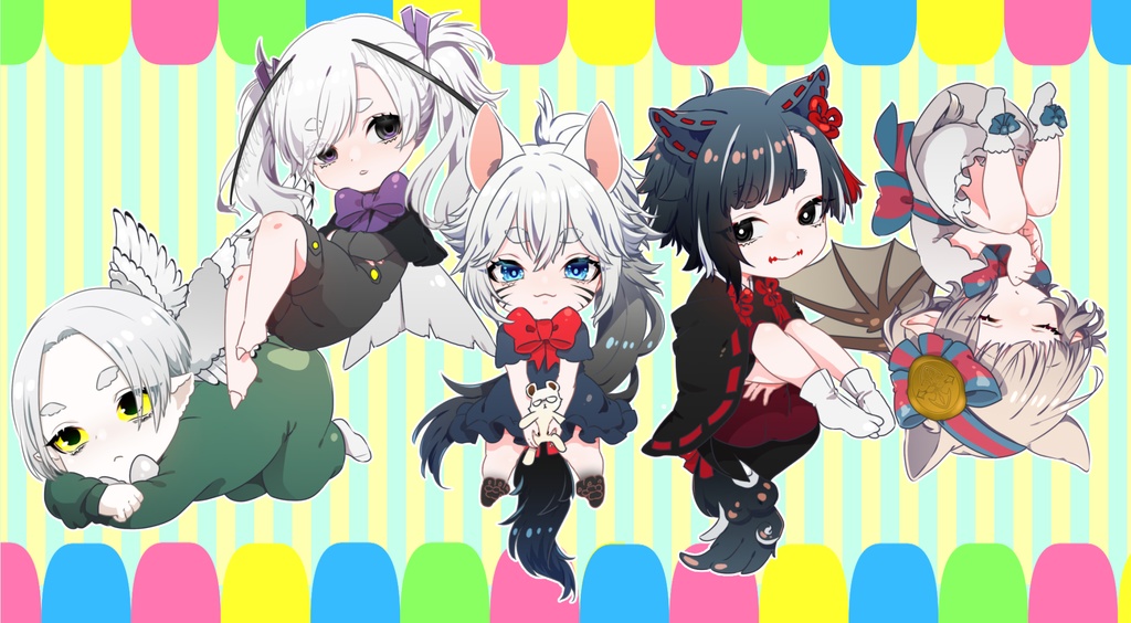 ばぶ尻尾/羽根ぶらぶらアクキー【新規・再販】