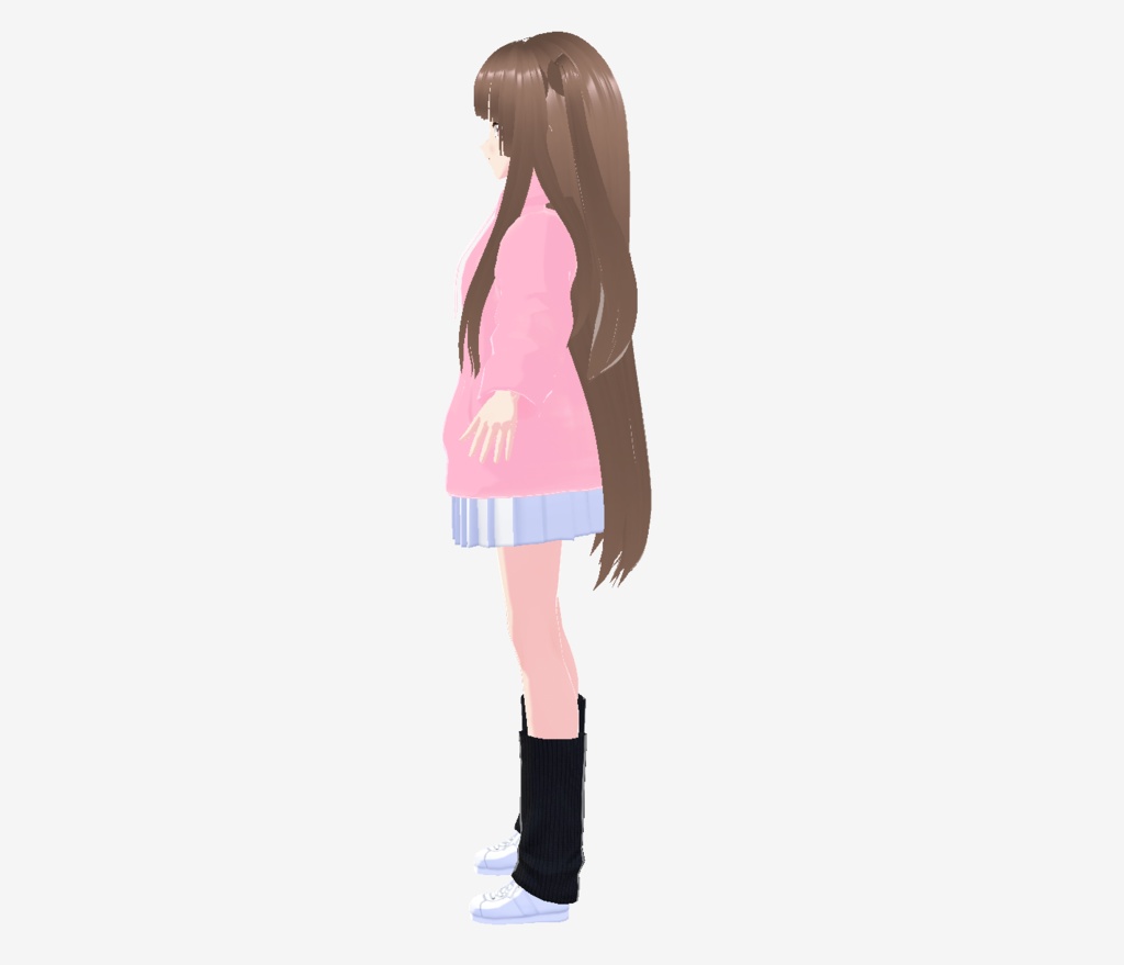 Pink Hoodie Vroid Model for VRChat