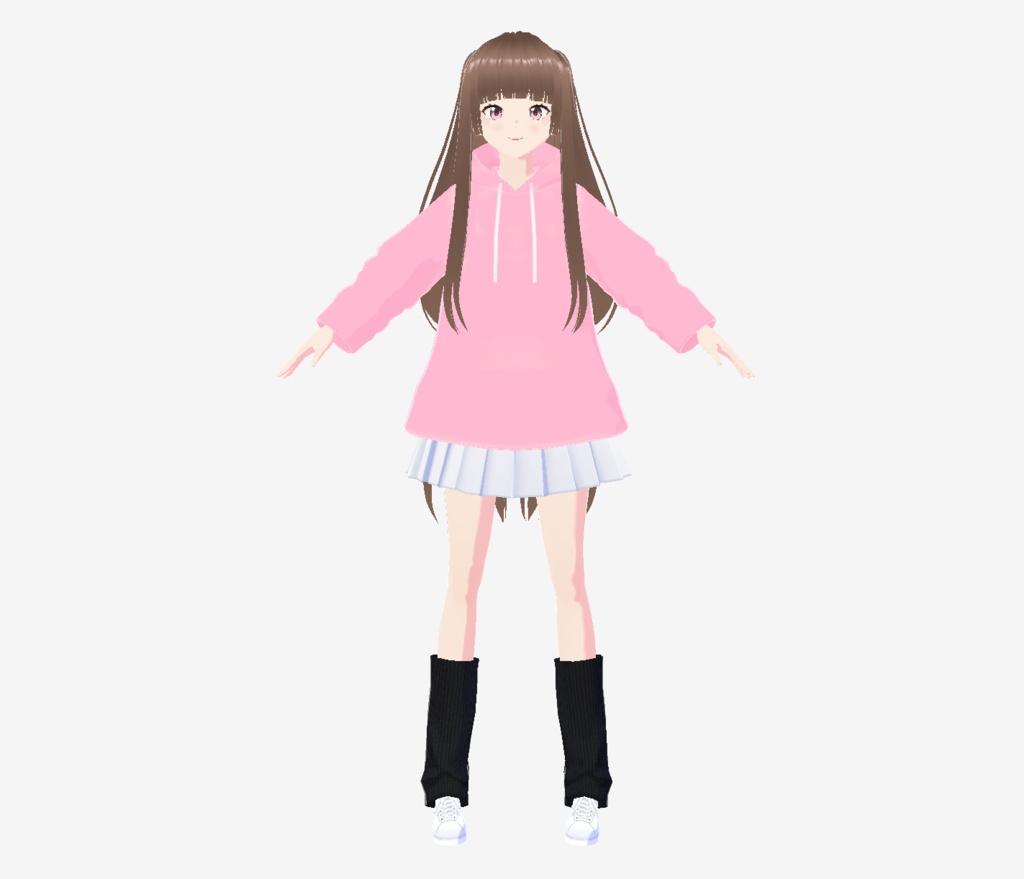 Pink Hoodie Vroid Model for VRChat