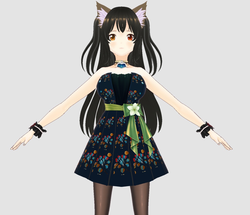 【VRM / Vroid model】Manuqa Blue Mallow Girl/ マヌカ ブルーマロウ ガール